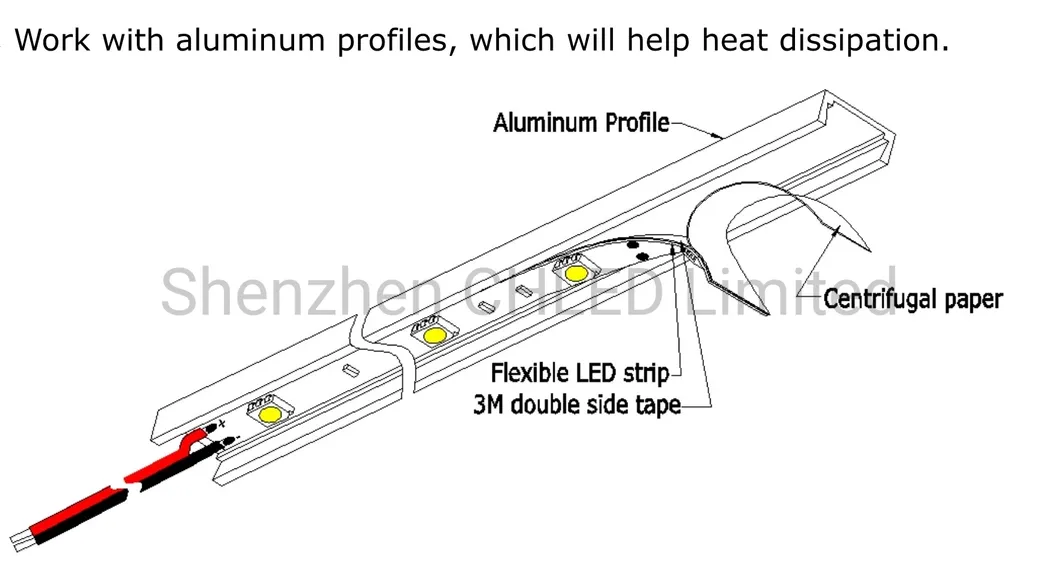 12V Aluminium Aluminum Profile 5730 72LEDs/M 18W LED Cabinet Linear Rigid Light Bar