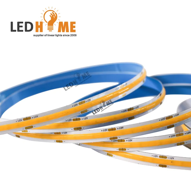 12V High CRI 90ra 504LEDs COB LED Strip 8mm FPCB Width LED Light Strip