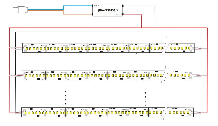 2216SMD 240LED 300LED 420LED Single Row High Efficacy High Power 24W Per Meter CRI 95 Refond LED Strip for LED Linear Light on Project Application